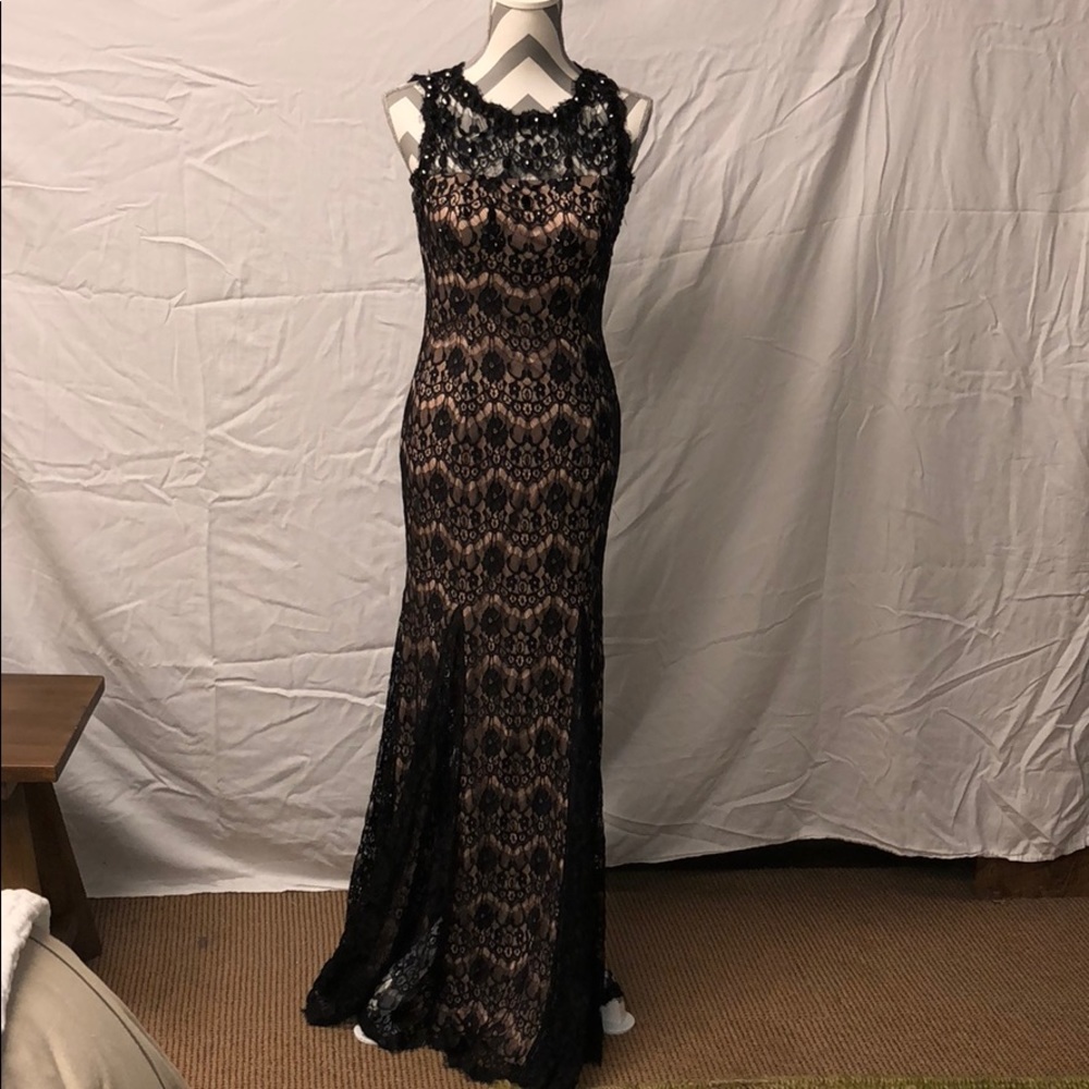 Betsy and Adam Cap Sleeve Gown